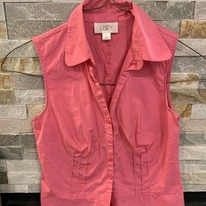 Sleeveless button down shirt
